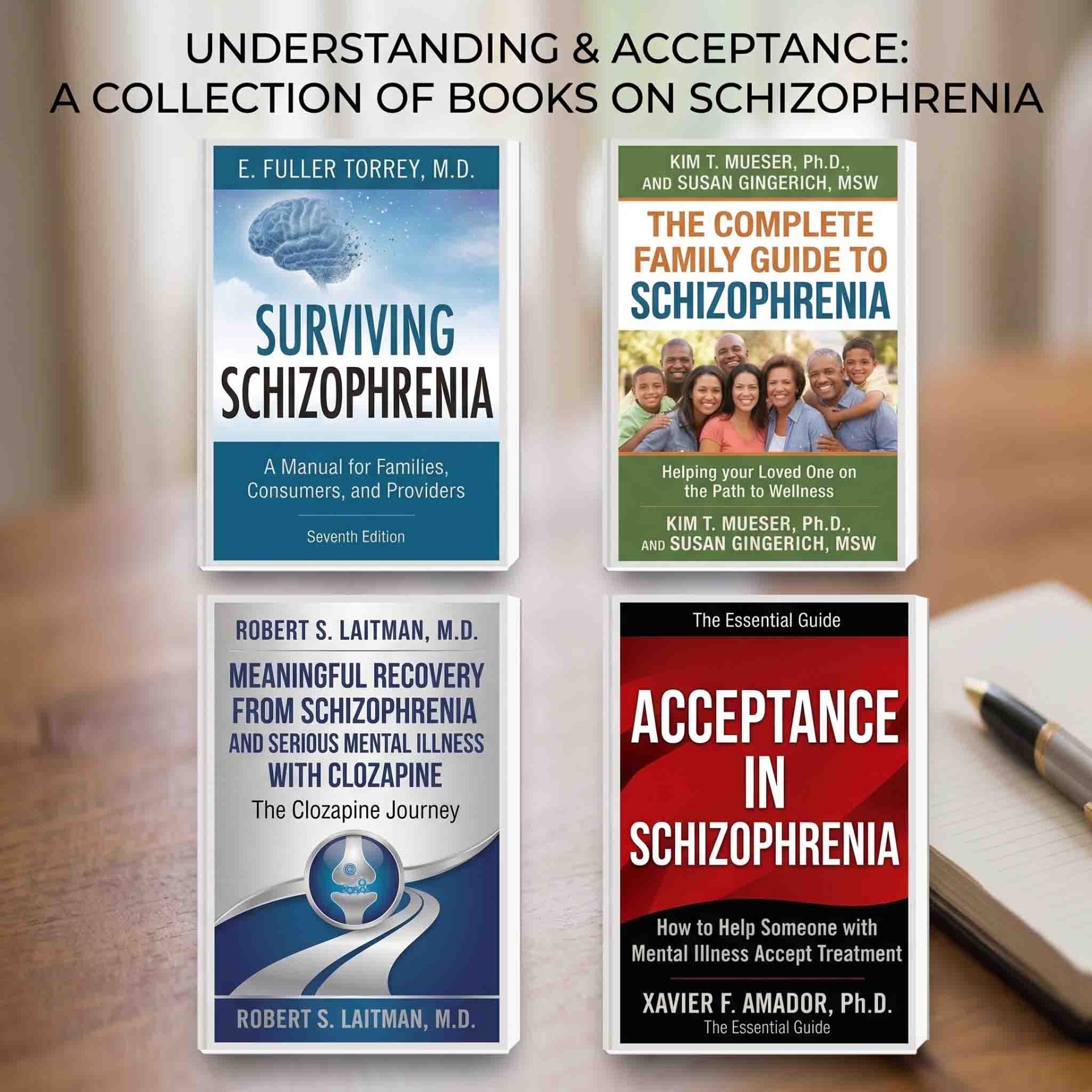 Recommended book covers for schizophrenia and psychosis reading list