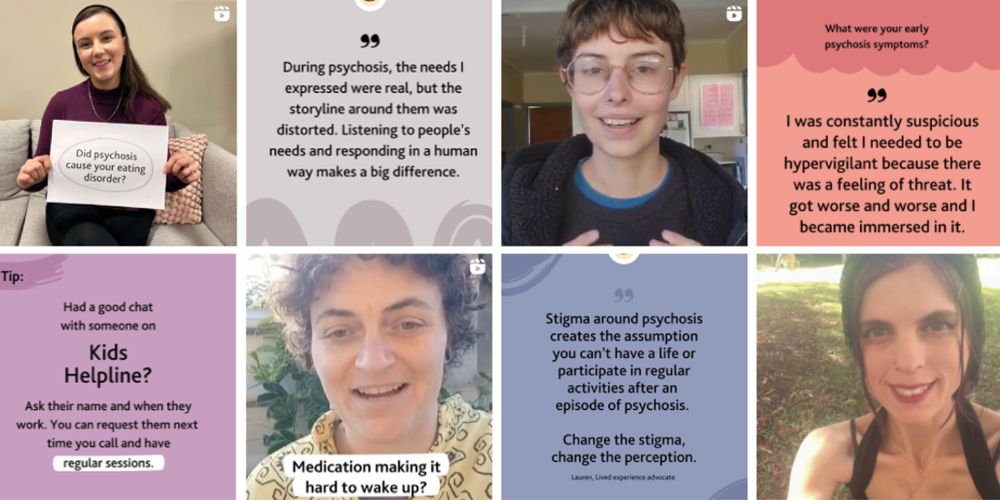 Psychosis Understood, Orygen / AEPCC lived-experience Instagram