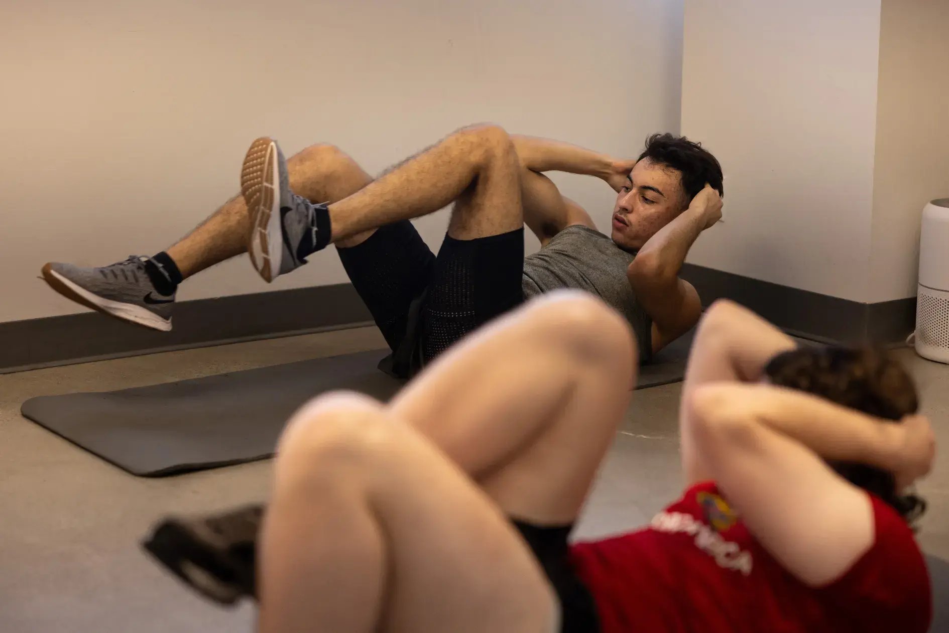 Jaime Meza during a workout class this summer at California OnTrack.